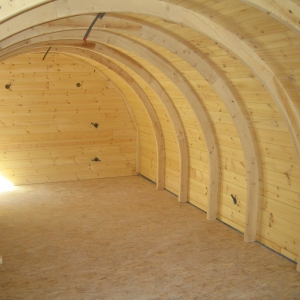 isolation et habillage d'une voûte à l'Argentière La Bessée